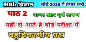 MCQ Class 10 Science Chapter 2 Hindi Medium