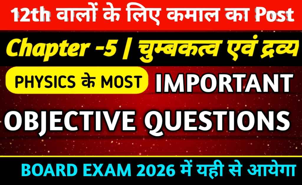 Class 12 Physics Chapter 5 Objective Questions