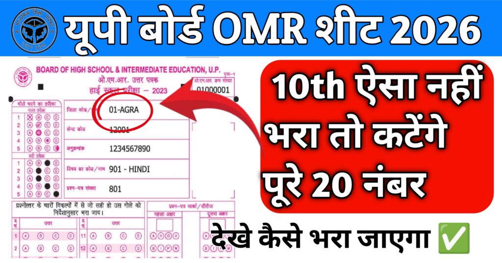 Up board OMR Sheet pdf download
